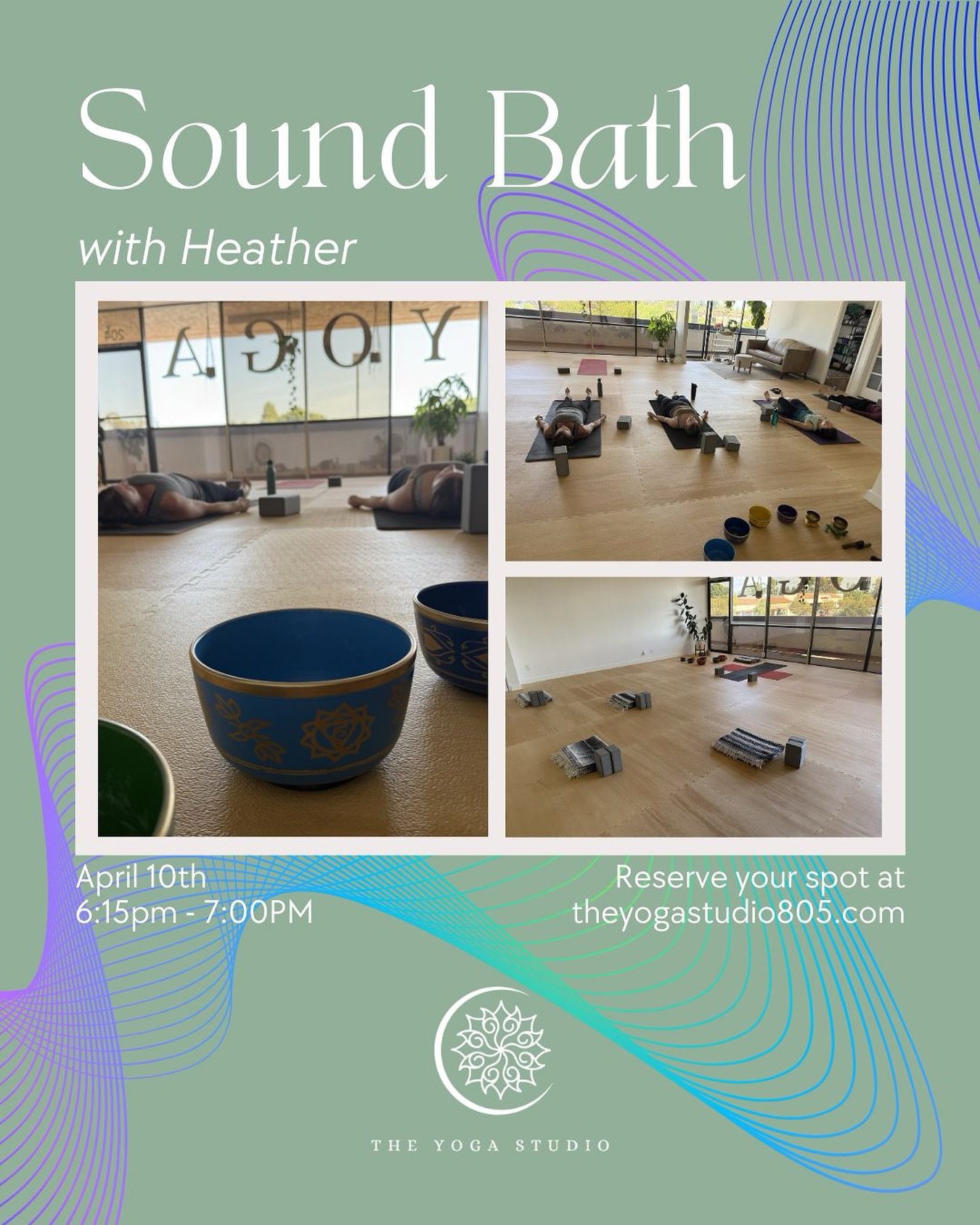 Upcoming Sound Bath with Heather! 4/10, 6:15-7:00pm. 🤍

Join Heather for a calm evening settling into your weekend with relaxation and peace. 🌿

Highly suggest attending Yin with Mika from 5-6pm, then melting into the Sound Bath with Heather from 6
