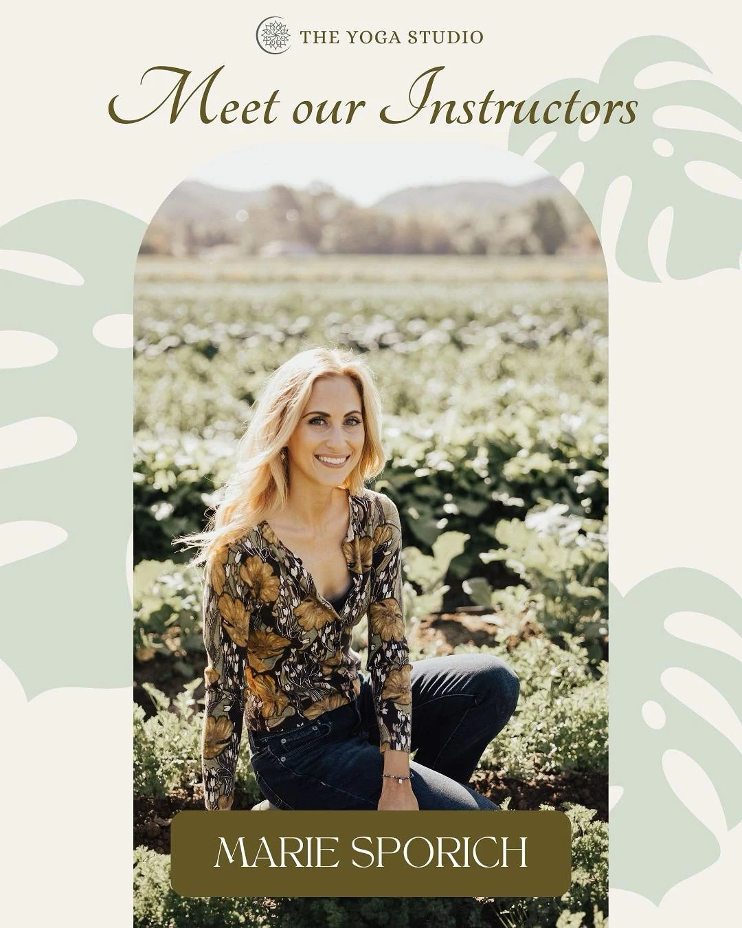 Meet Marie! She will be teaching a variety of classes throughout the week starting this upcoming Thursday 4/9! 

✨Tuesday from 9:45-10:45am teaching Back &amp; Hips 
✨Thursday from 8:30-9:30am teaching Morning Yoga
✨Thursday from 10:00-11:00am teachi