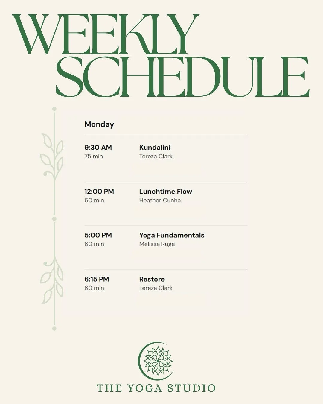 This week&rsquo;s schedule! What classes are you signing up for?!

#TheYogaStudio #CamarilloYoga