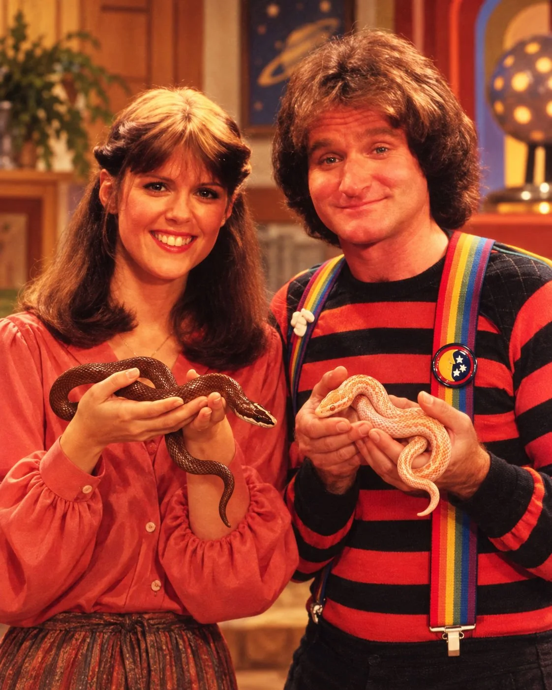 Mork and Mindy with House Snakes