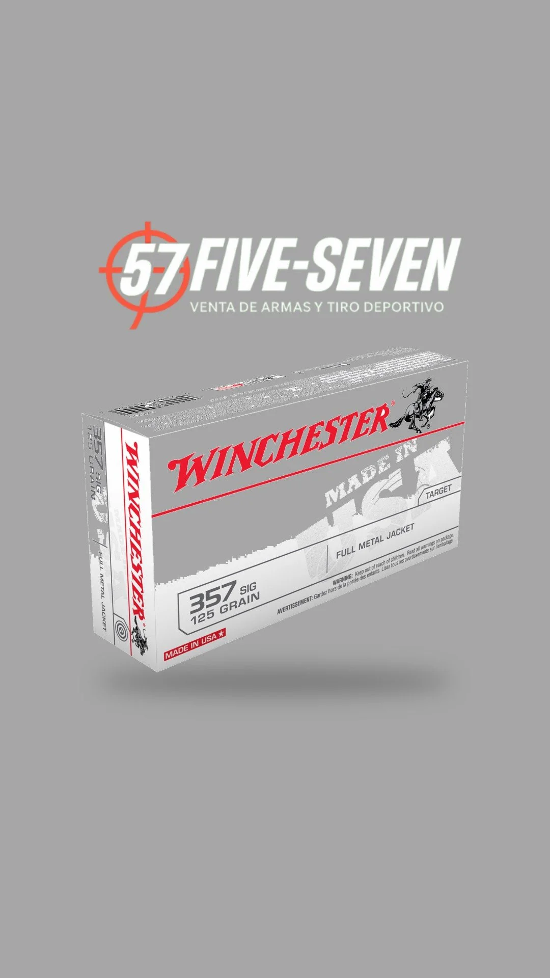 Winchester USA .357 SIG 125 gr FMJ