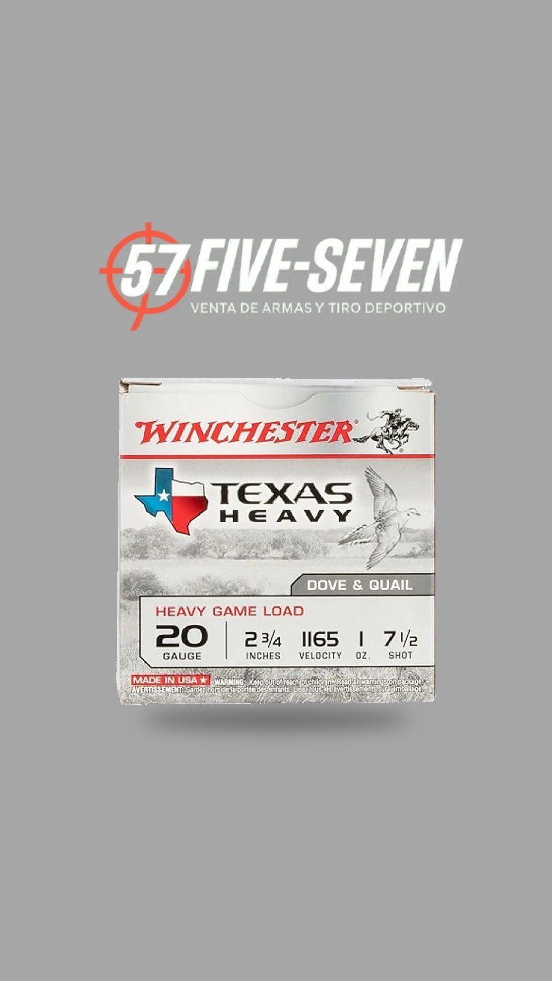 Winchester Super-X 20 GA #7½ – Caja de 25 en El Salvador - Five Seven Armas