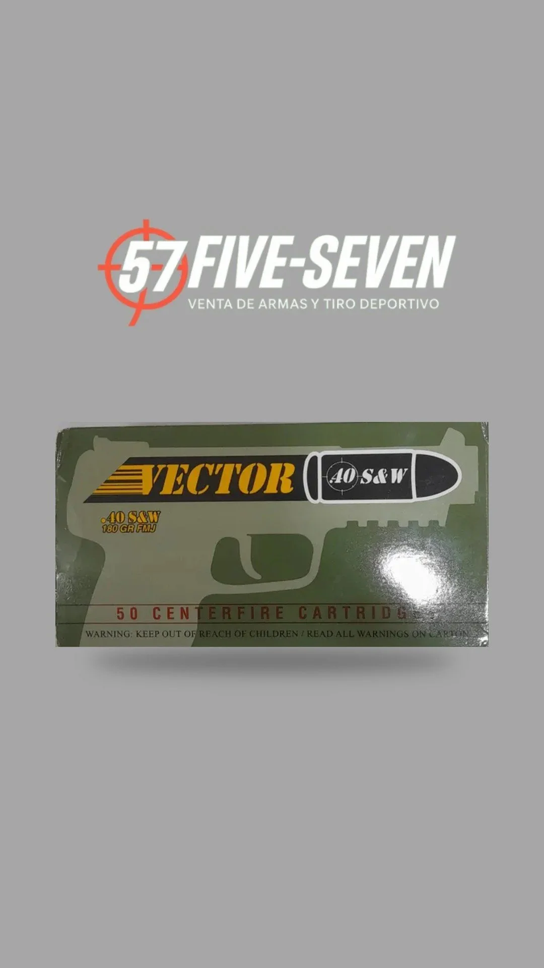 Vector .40 S&W 180 gr FMJ