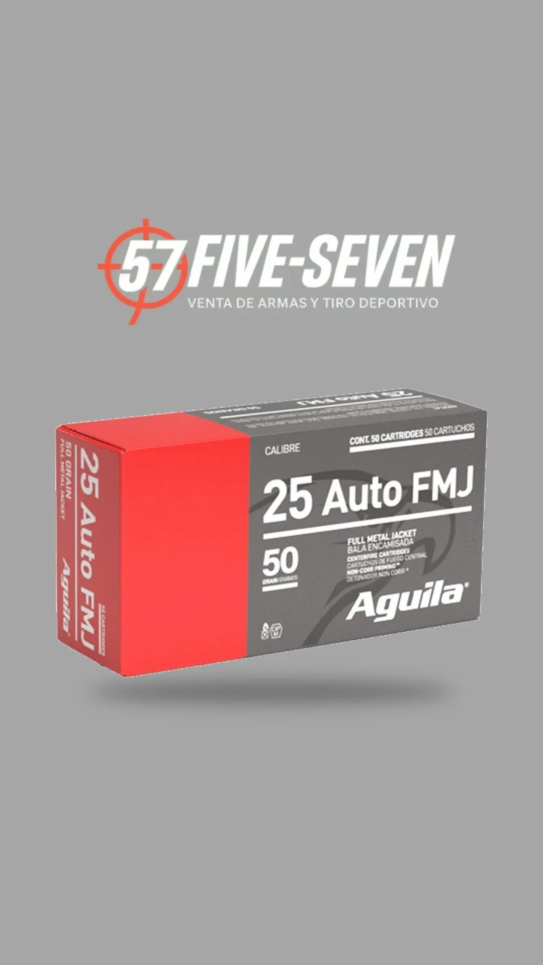 Aguila .25 Auto 50 gr FMJ