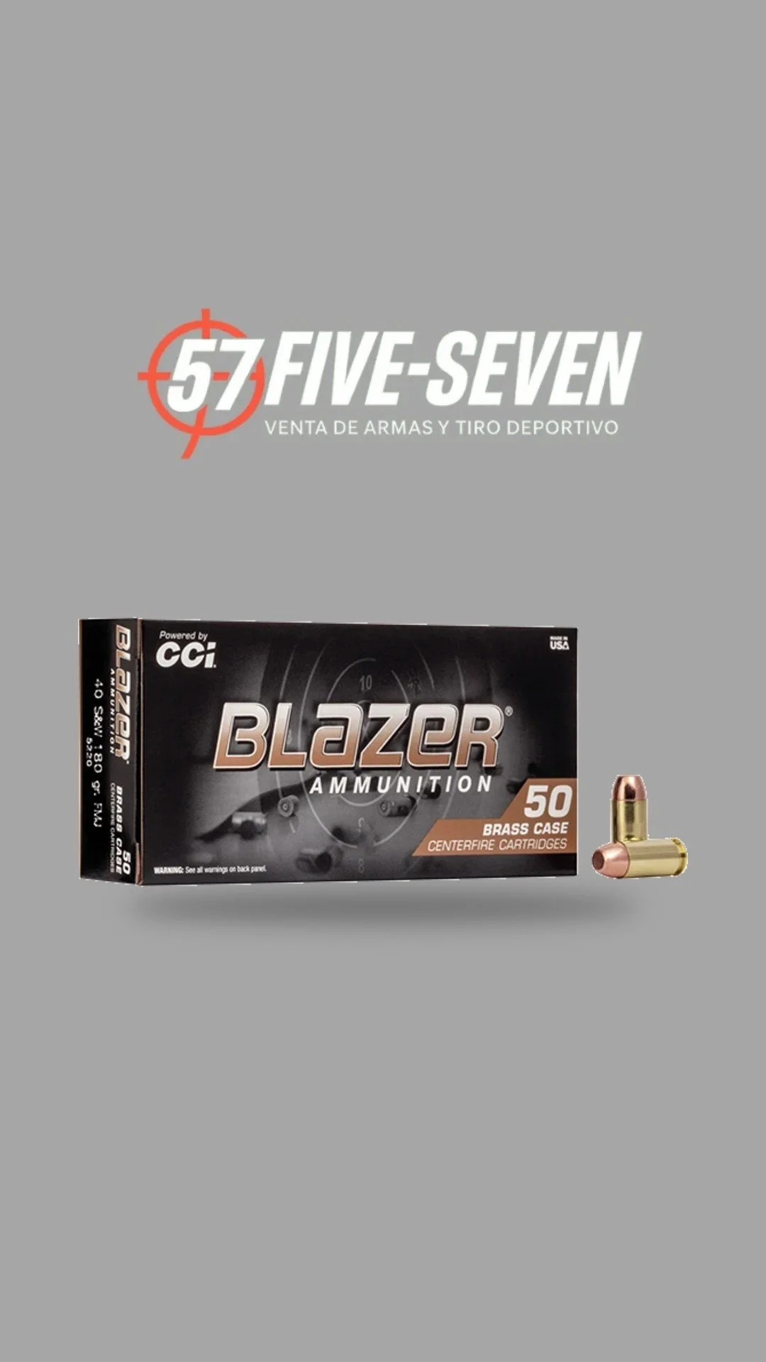 Blazer Brass .40 S&W 180 gr FMJ