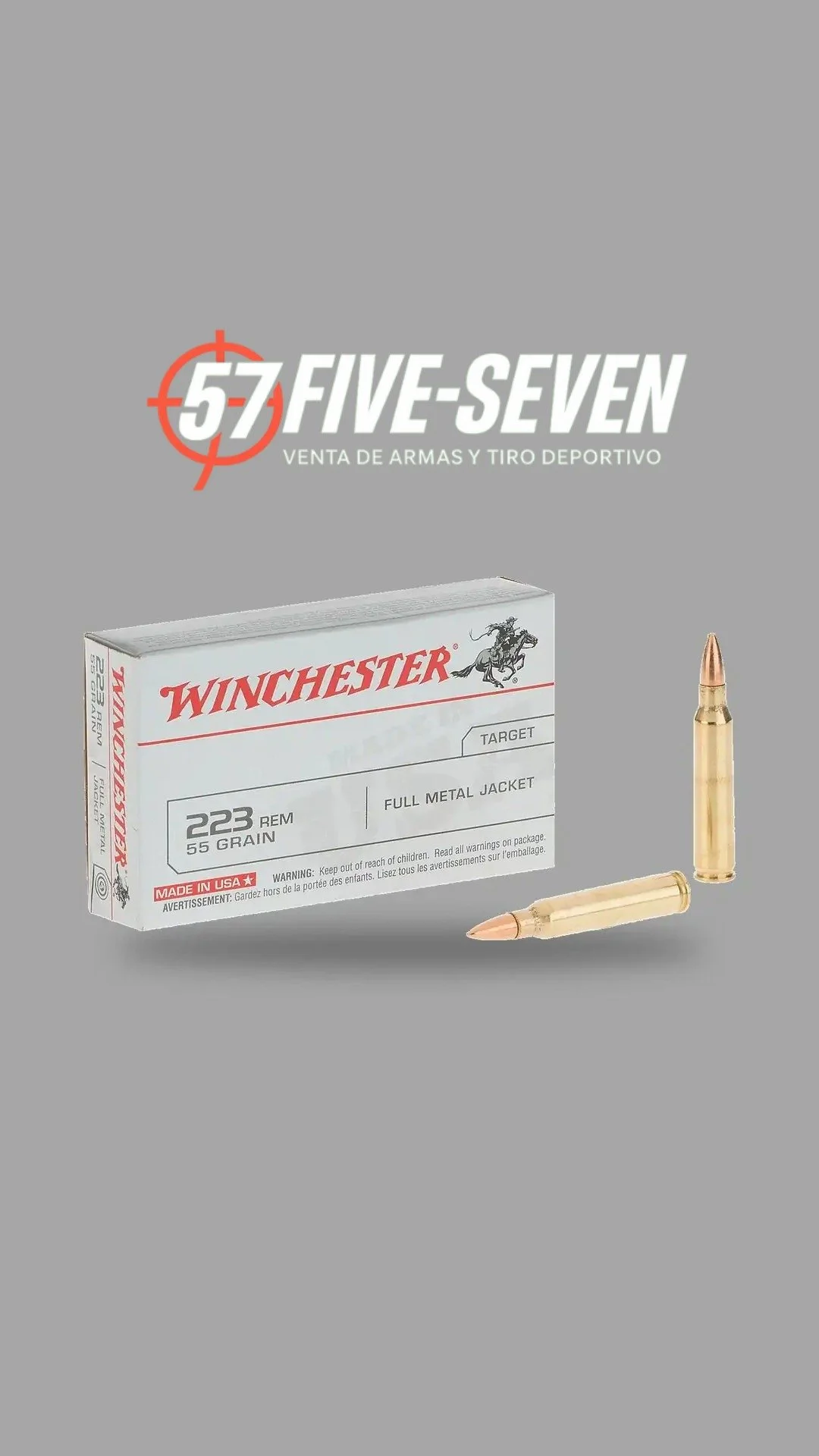 Winchester USA .223 Rem 55 gr FMJ