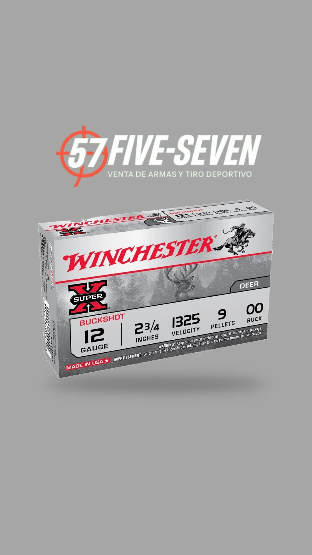 Winchester Super-X 12 GA 00 Buck 2¾" en El Salvador - Five Seven Armas