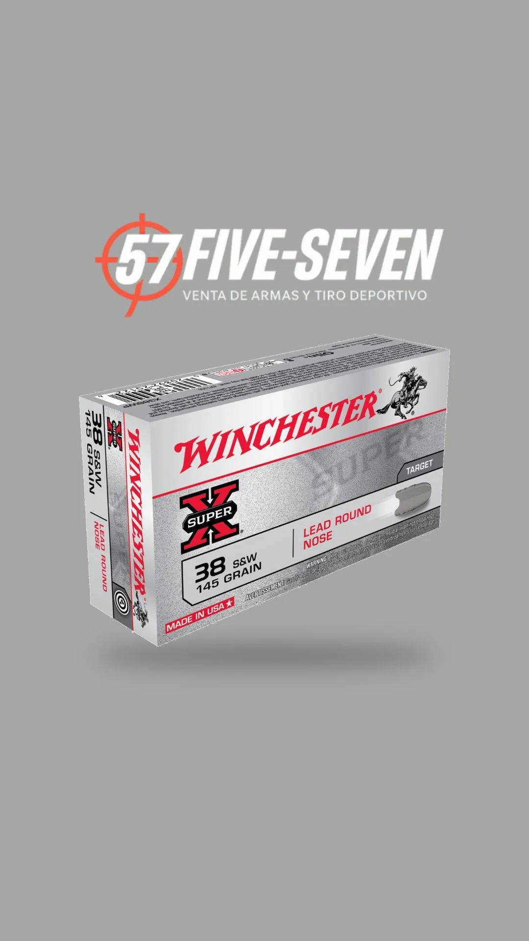 Winchester Super-X .38 S&W 145 gr LRN en El Salvador - Five Seven Armas