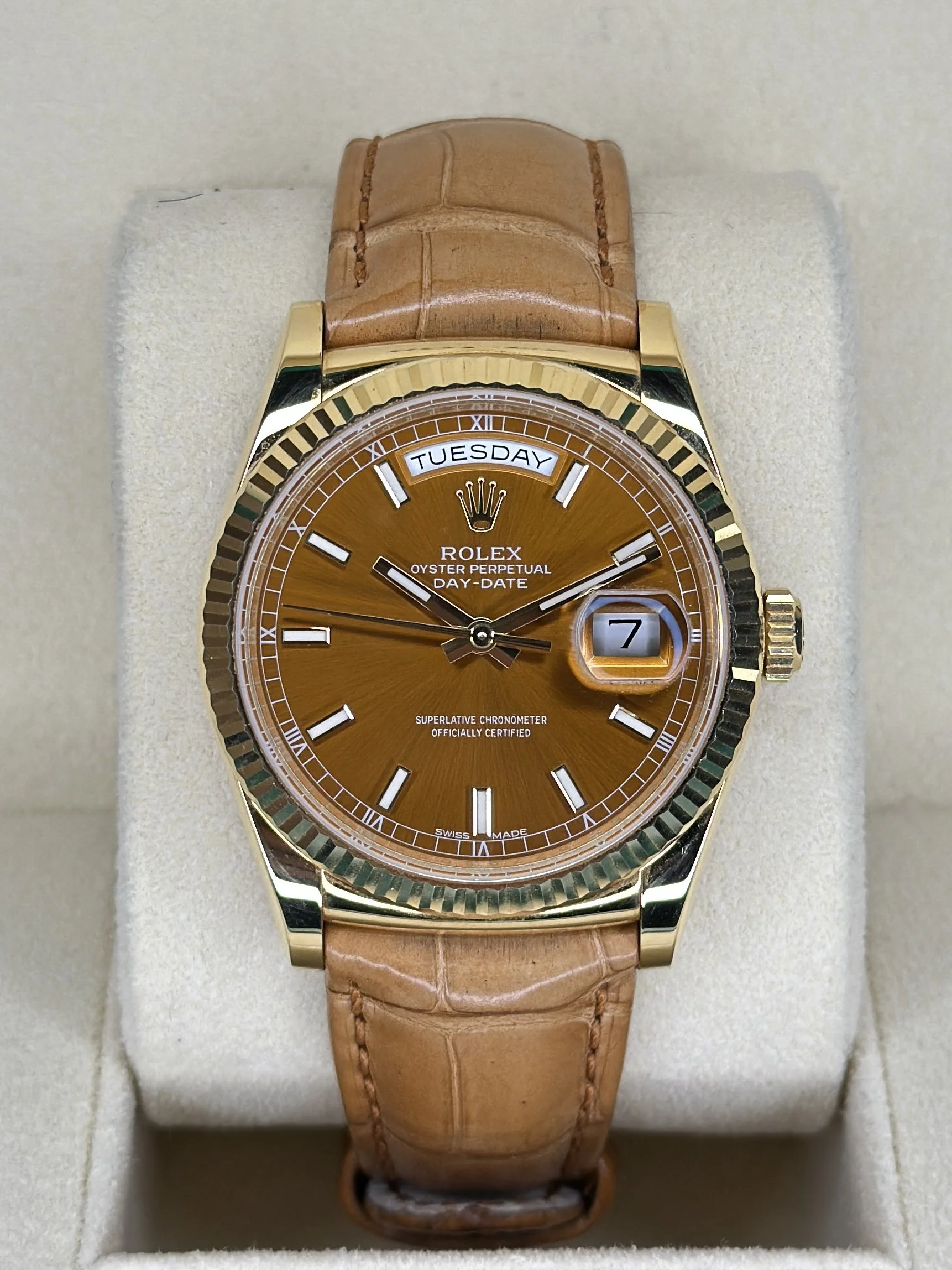 Rolex Day-Date 36mm Cognac