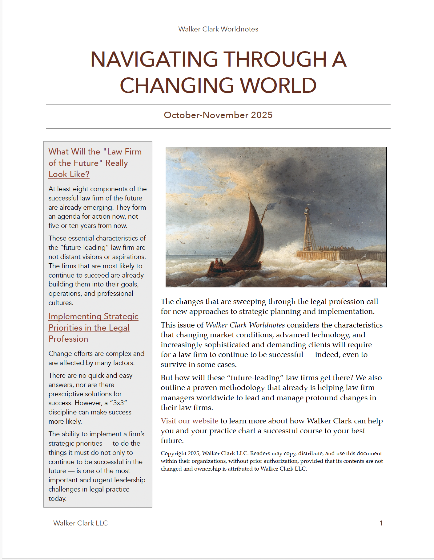 Navigating Through a Changing World