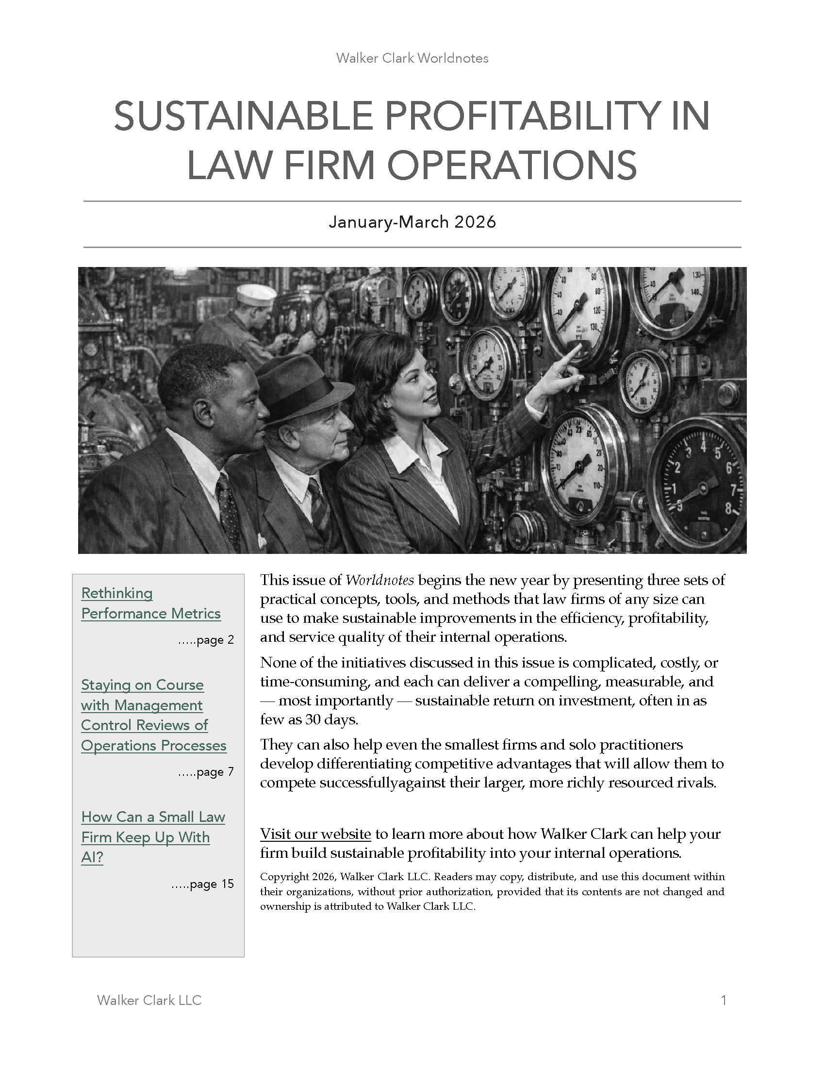 Sustainable Profitability in Law Firm Operations
