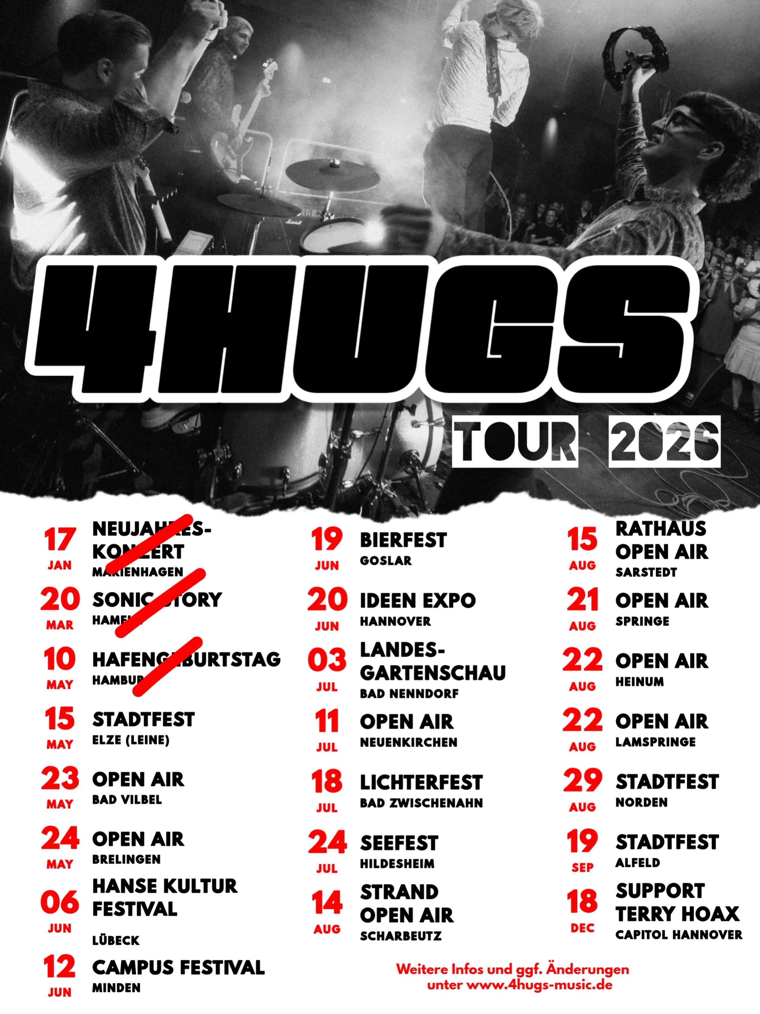 Kommst vorbei? 🙃
Unser Tourplan f&uuml;r 2026 - wir haben Bock! ❤️