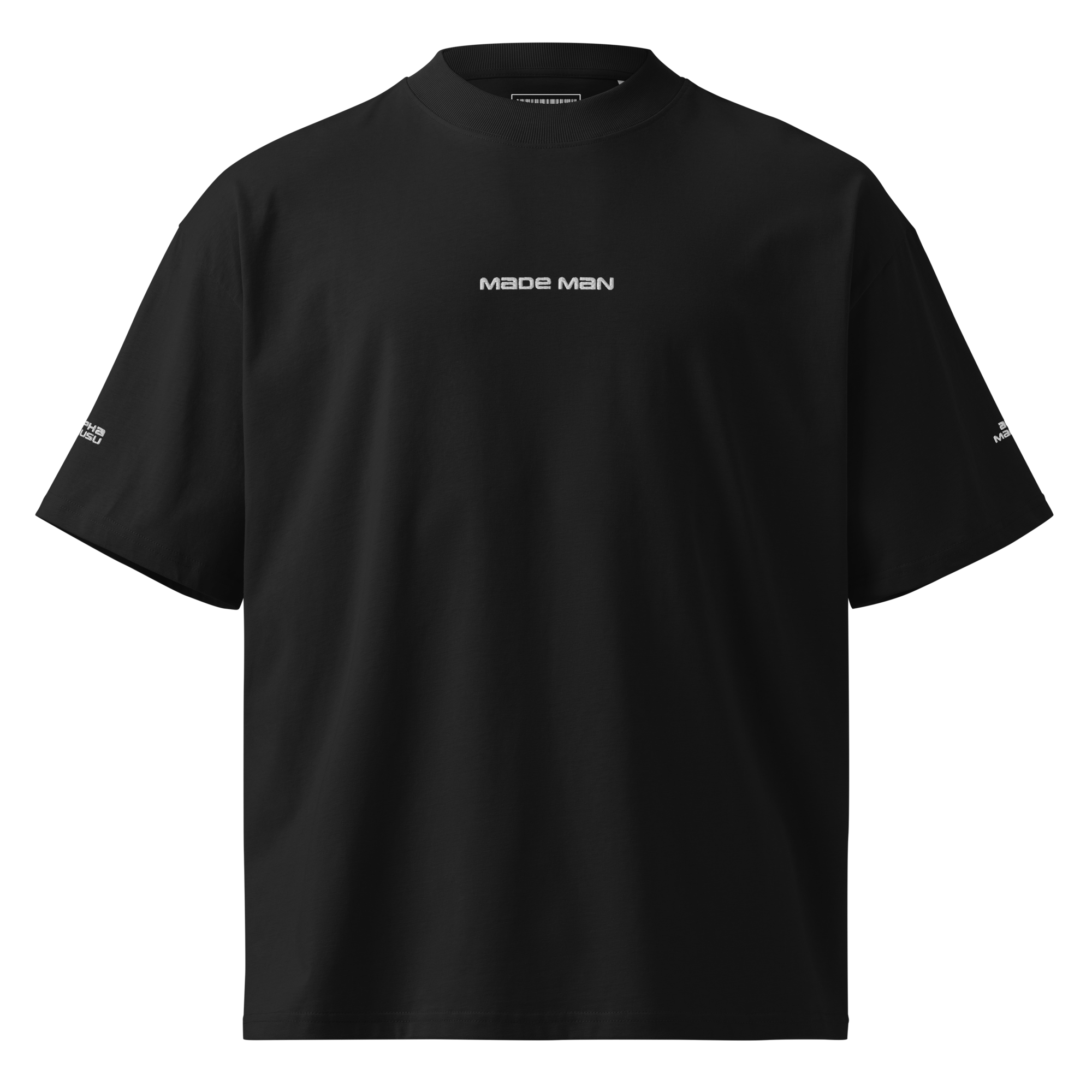 unisex-organic-oversized-high-neck-t-shirt-black-front-68033f5ad074f.png