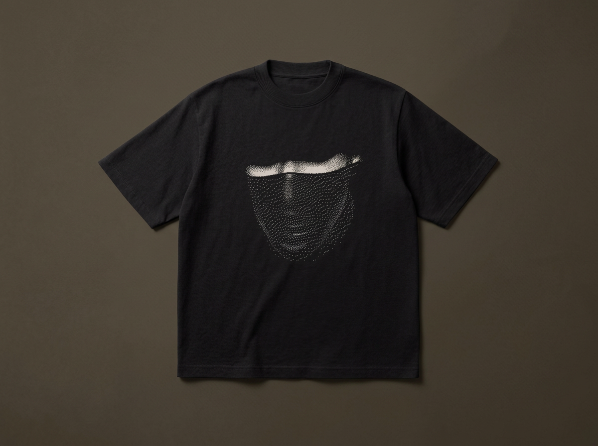 Mask Jacquard Knit Tshirt