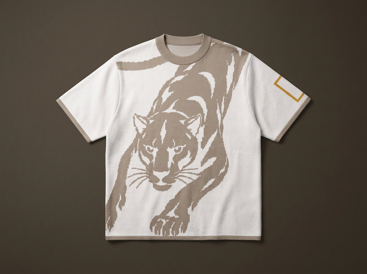 Panther Jacquard Knit Tshirt