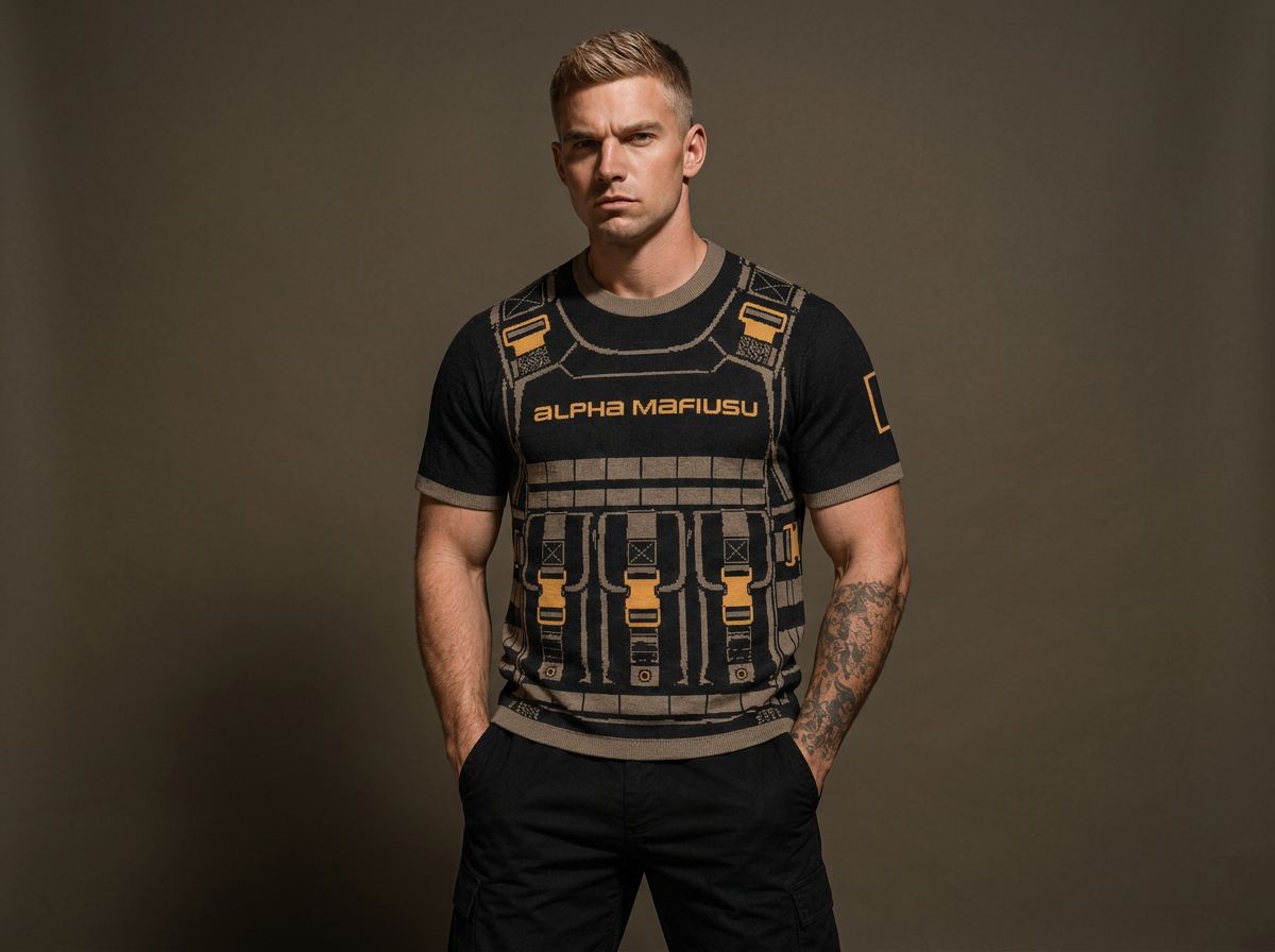 Tactical Vest Jacquard Knit Tee