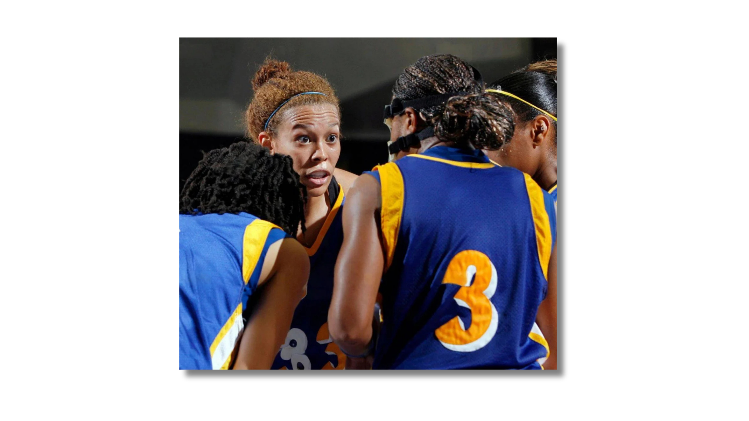 Jenna Green competing in collegiate basketball, reflecting her leadership, teamwork, and coaching values.