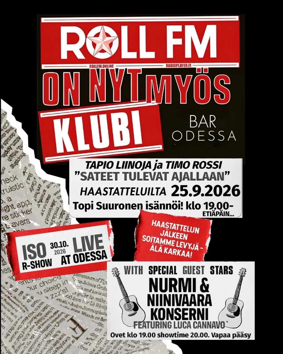 30.10. Roll FM -klubi | Bar Odessa