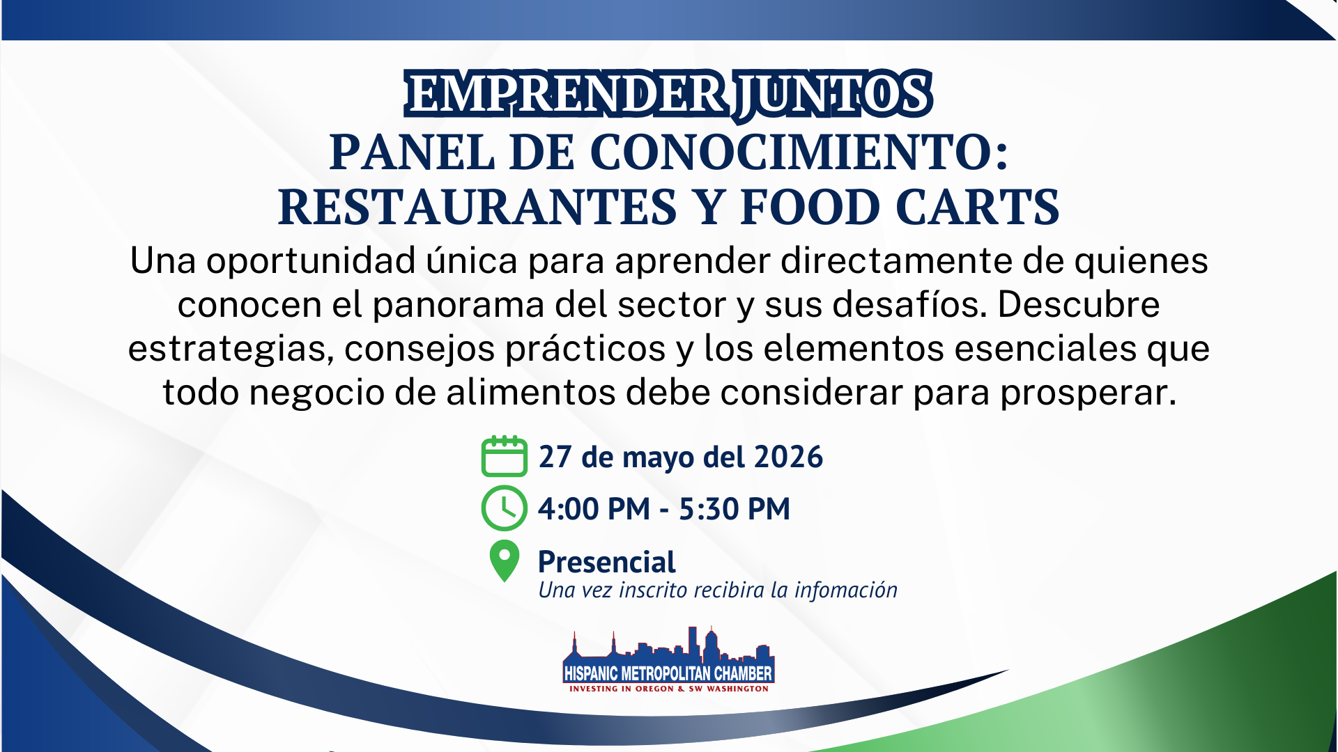 Emprender Juntos – Mesa de Conocimiento: Restaurantes y Food Carts