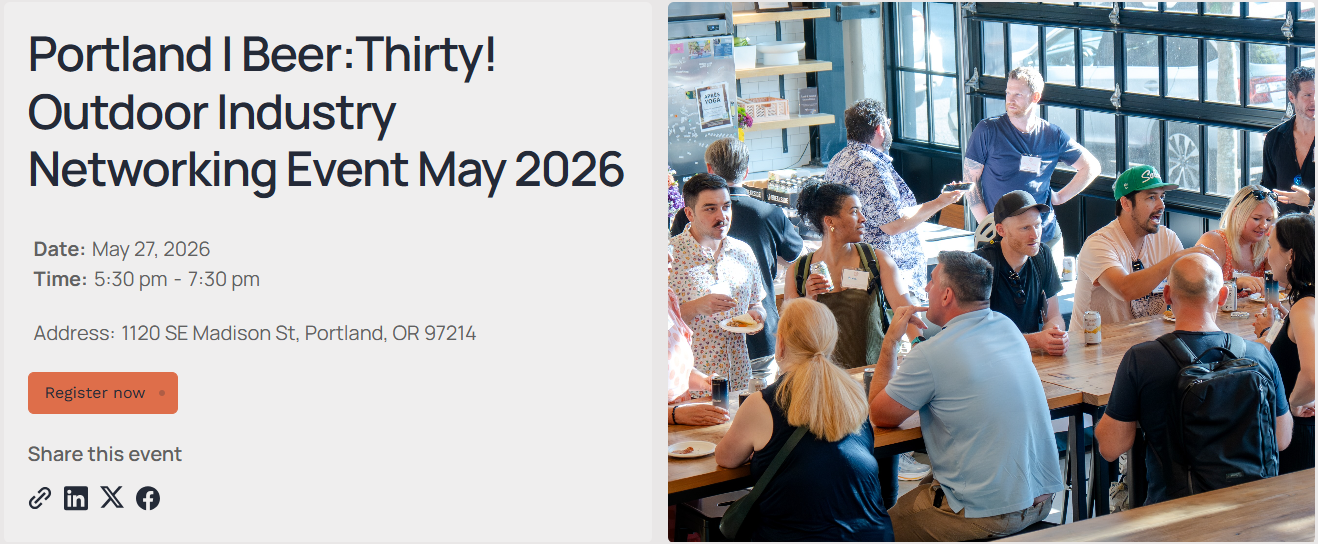Portland | Beer:Thirty! Outdoor Industry Networking Event May 2026