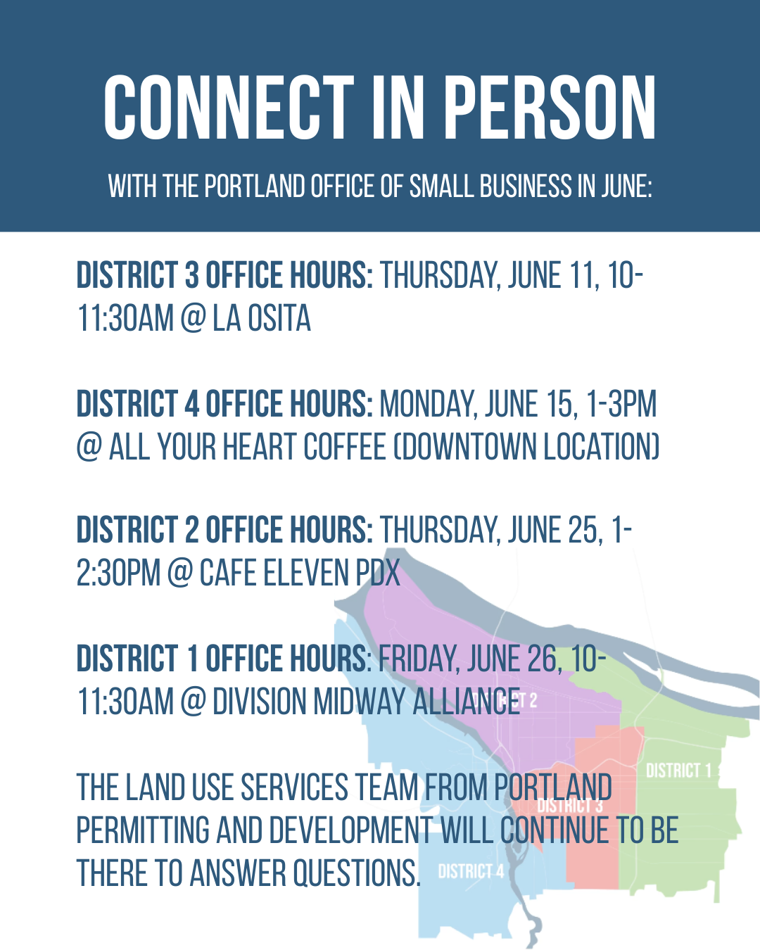 Portland Office of Small Business Events in June