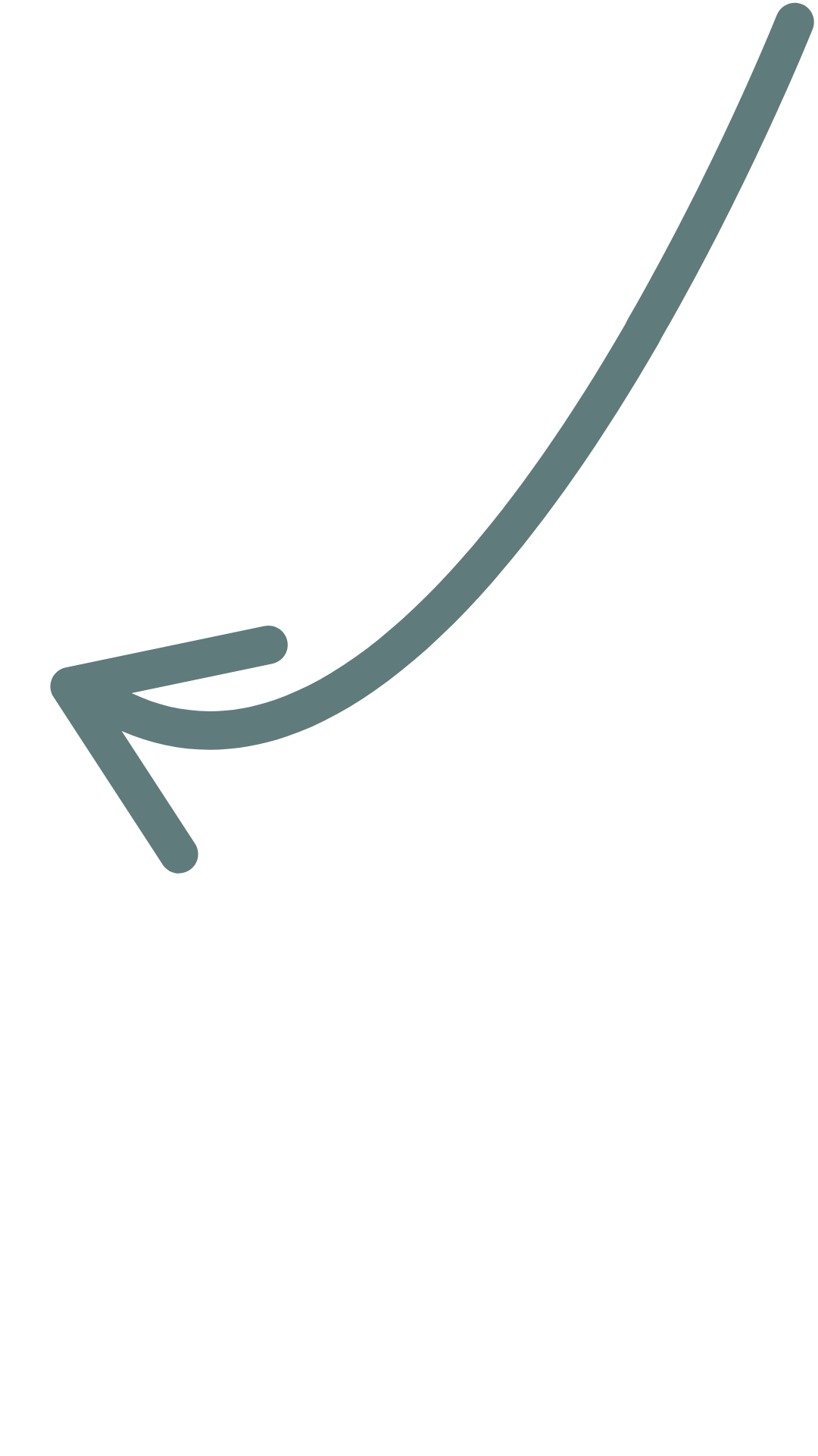 Green upward left curved arrow on black background