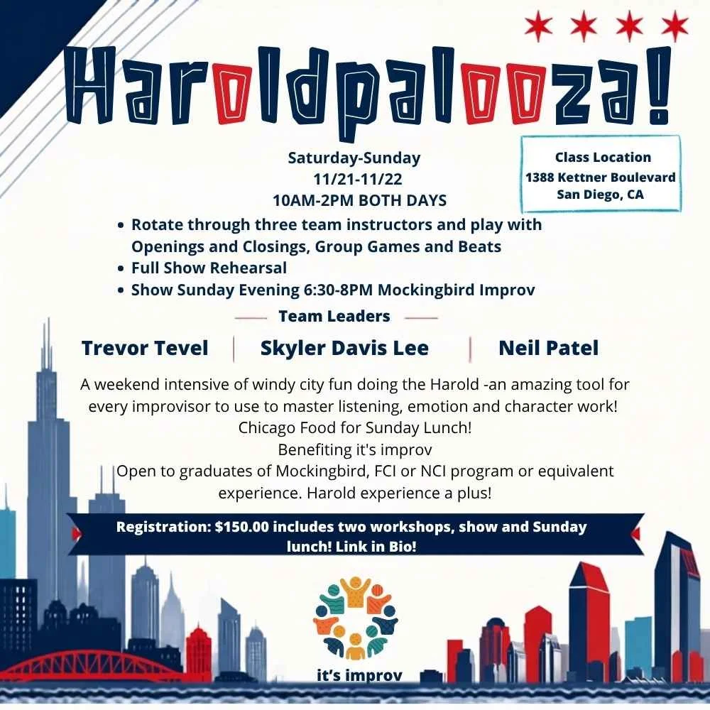 Haroldpalooza! - A Workshop to Benefit it's improv