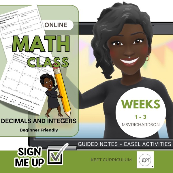 Decimals and Integers Online Math Class