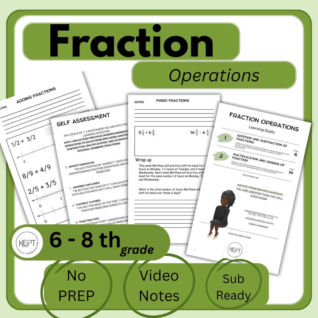 Fraction Operations Self Paced Course