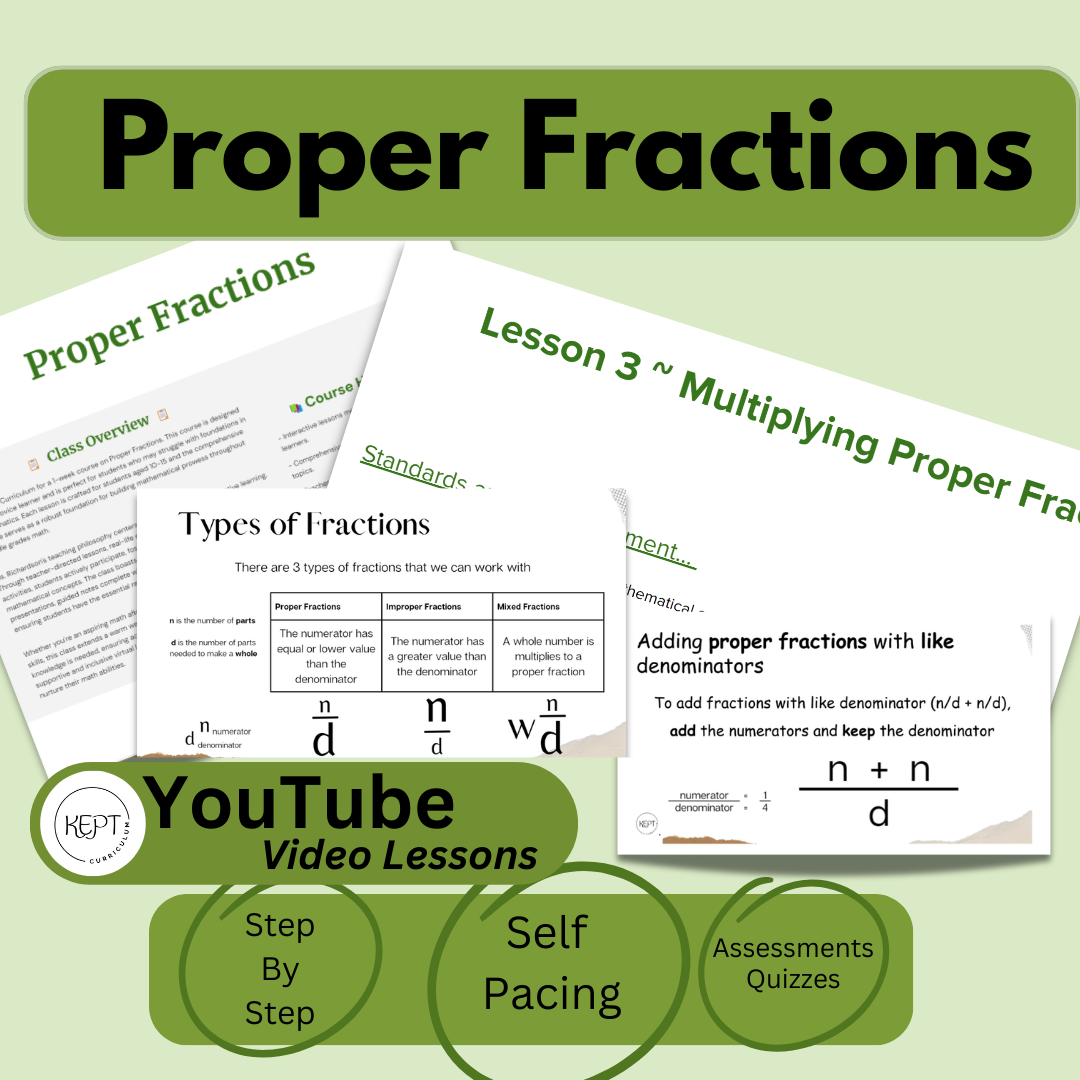 Proper Fractions 1 Week Course
