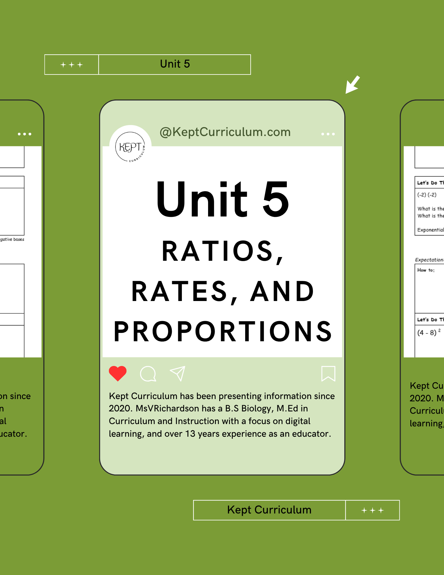Unit 5 - Ratios, Rates, and Proportions