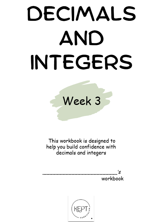 Unit 1 Decimals and Integers | 7th Grade Math Guided Notes | Week 3