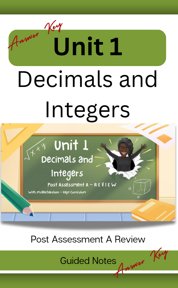 Post Assessment A Guided Notes Answer Key