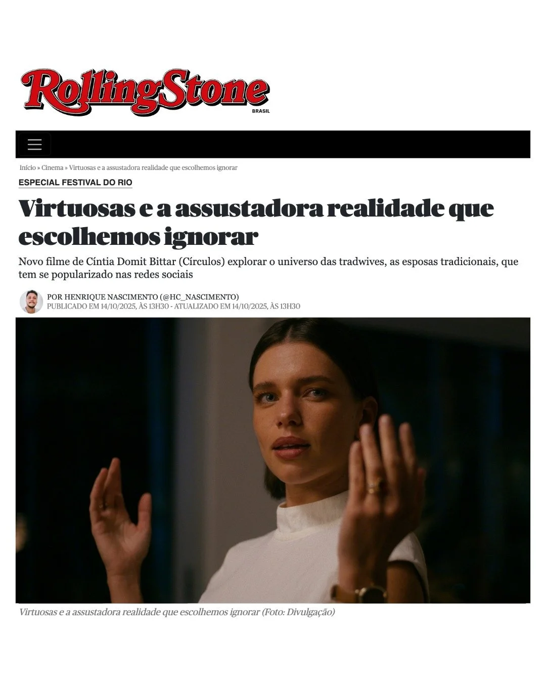 "Virtuosas e a assustadora realidade que escolhemos ignorar", por Henrique Nascimento para a Rolling Stone Brasil. 
publicado em 14/10 (link na bio)
Próximas sessões serão na @mostrasp, dias 27 e 29 de Outubro.