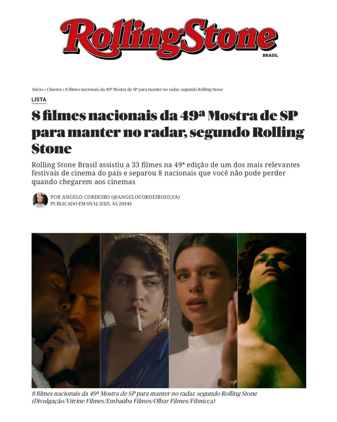 &quot;VIRTUOSAS&quot; &eacute; um dos 8 filmes brasileiros da @mostrasp na lista da @rollingstonebrasil: &quot;para manter no radar&quot;! 

🔥