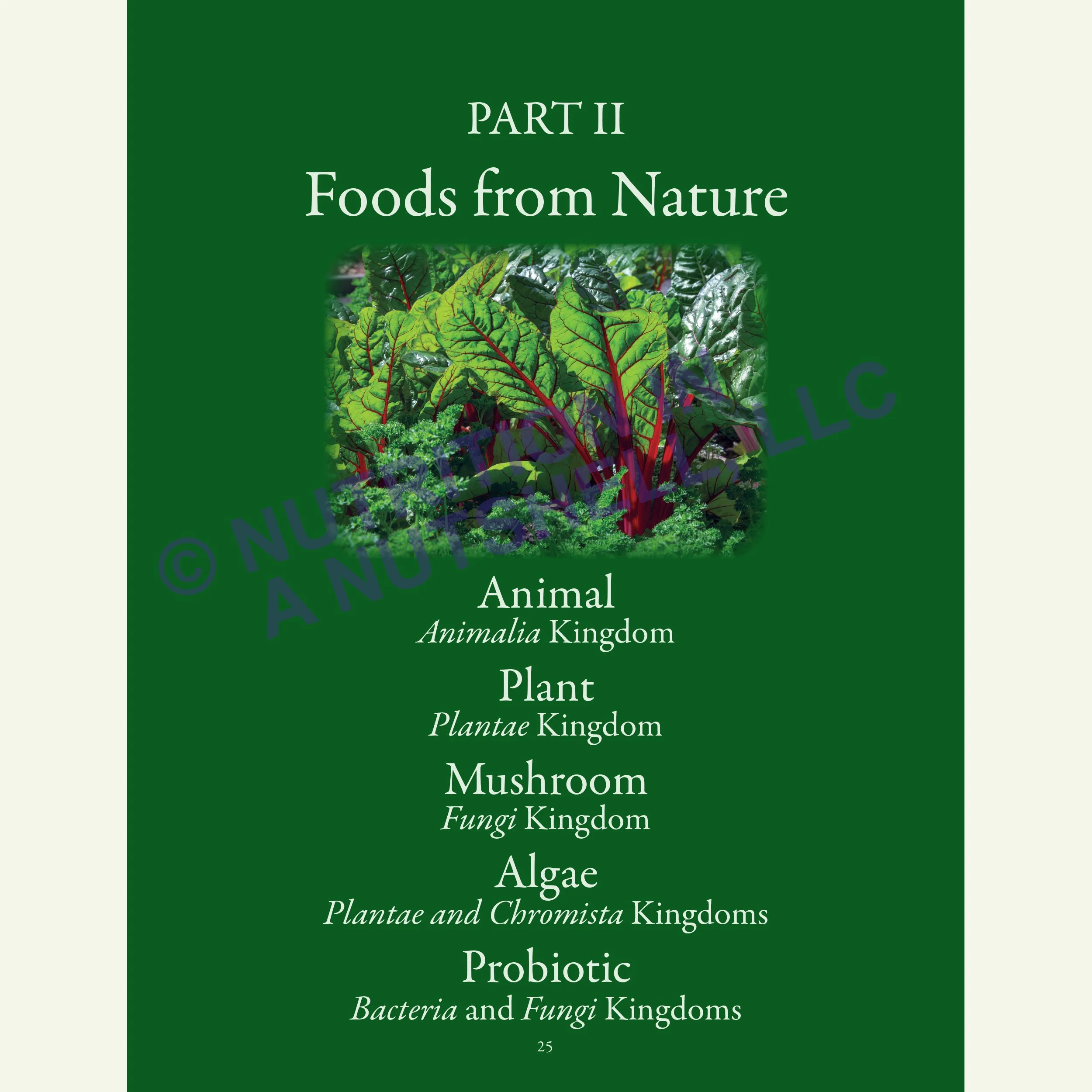 Foods from Nature education charts, excerpts from Natural Foods from the Tapestry of Life. PDF DOWNLOAD