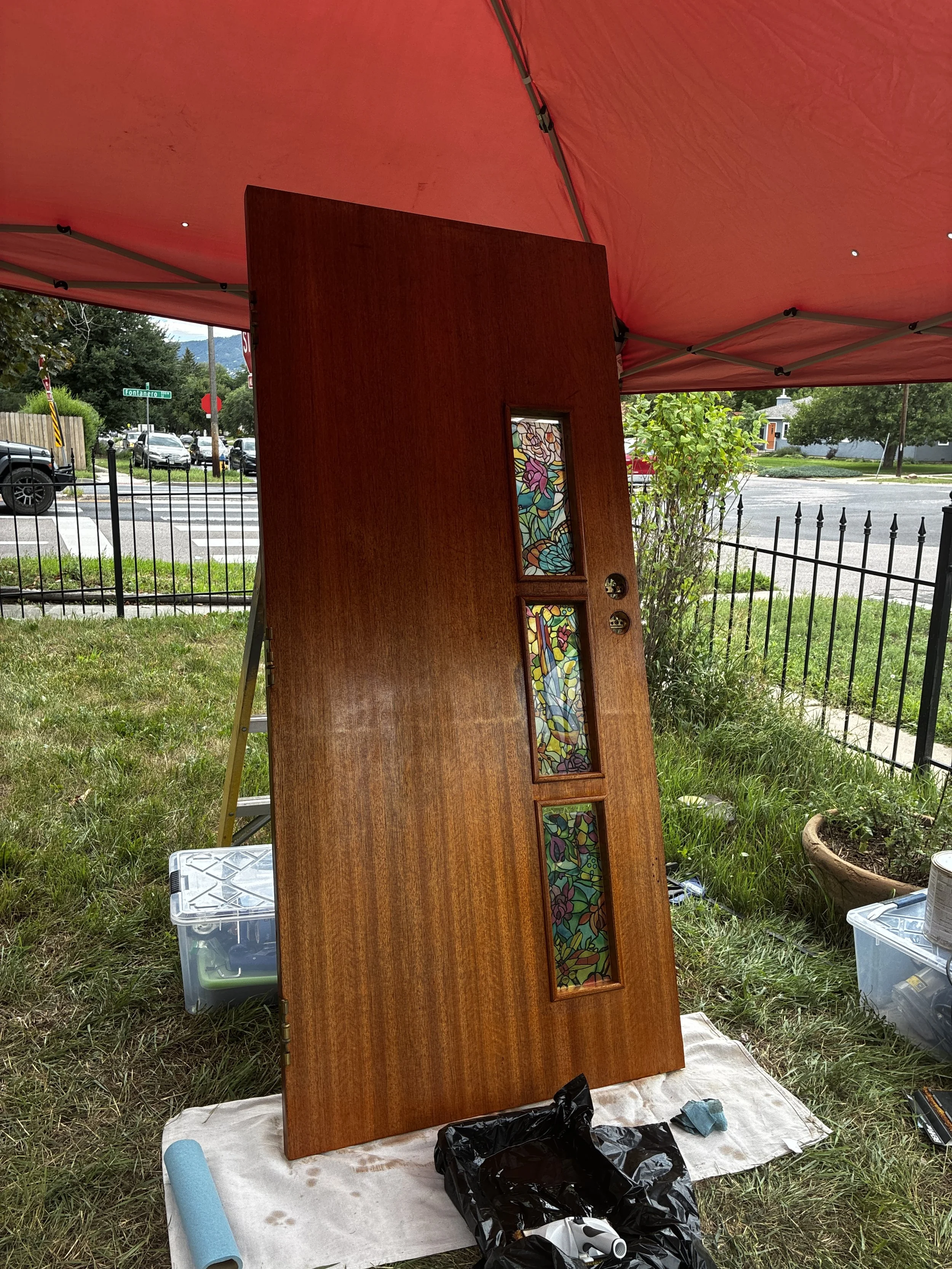 Wood Door Staining + Refinishing