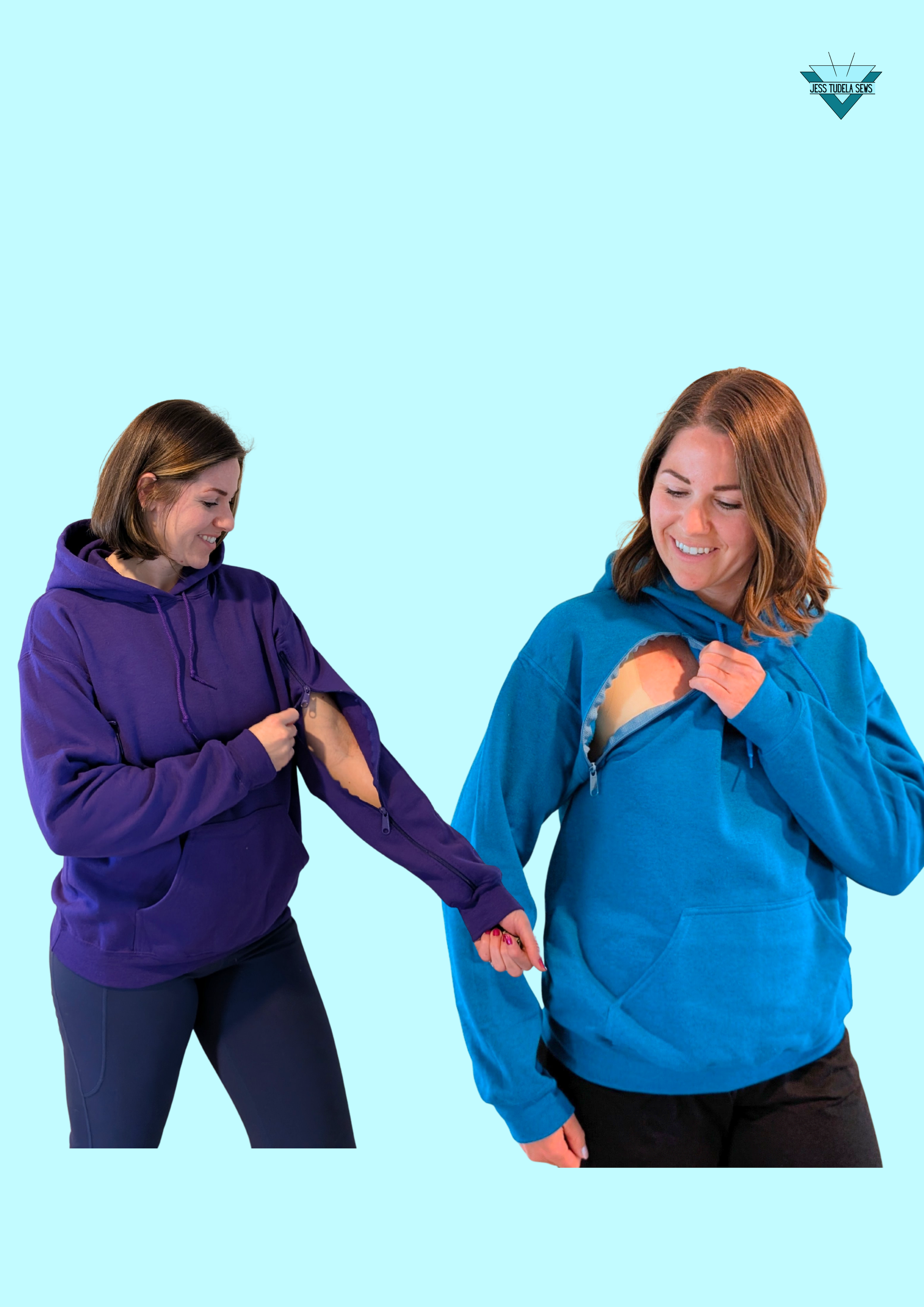 Arm & Chest Port Access Pullover Hoodies, more colors, S-5XL