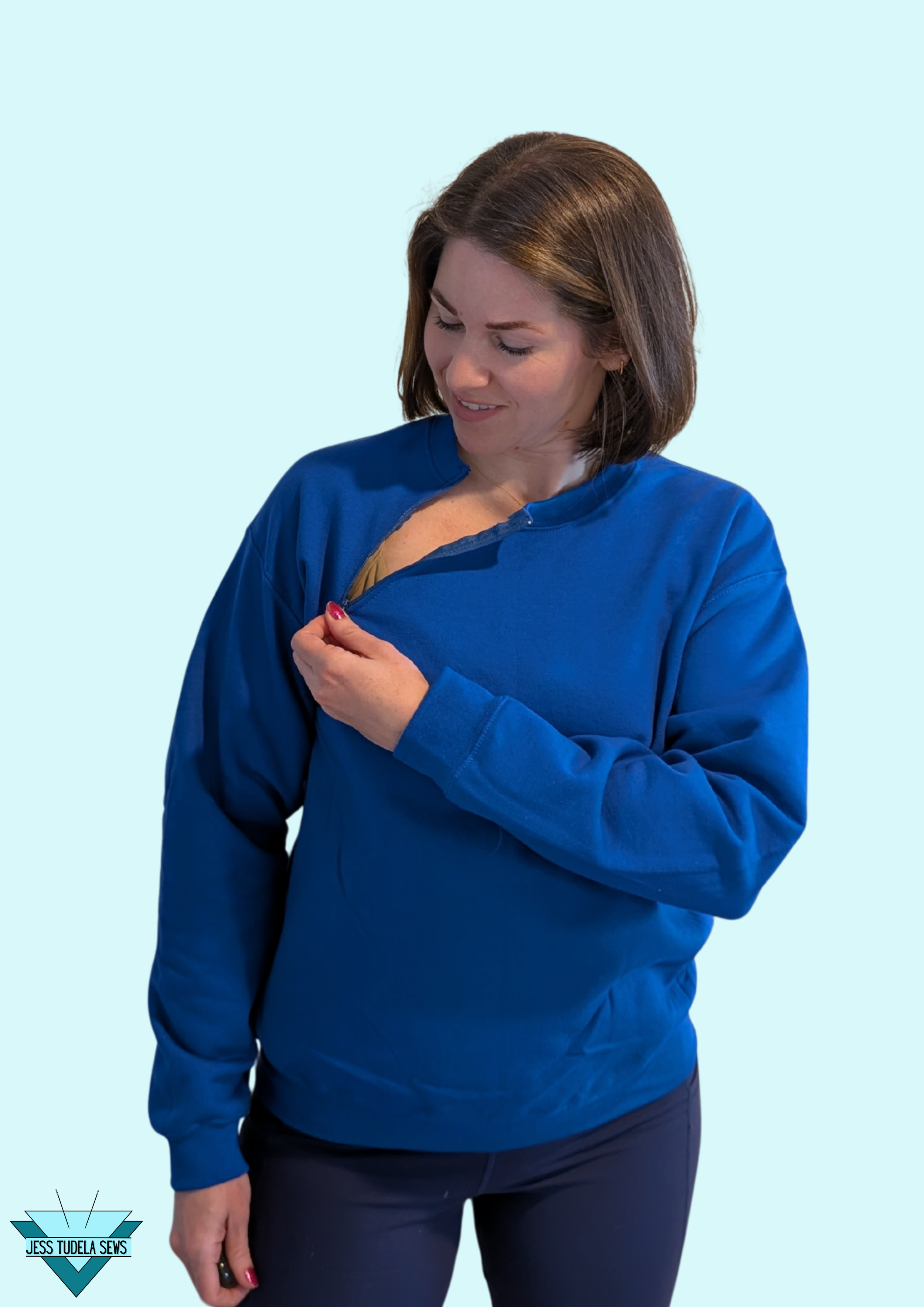 Chest Port Access Crew neck sweatshirts, more colors, XS-5XL