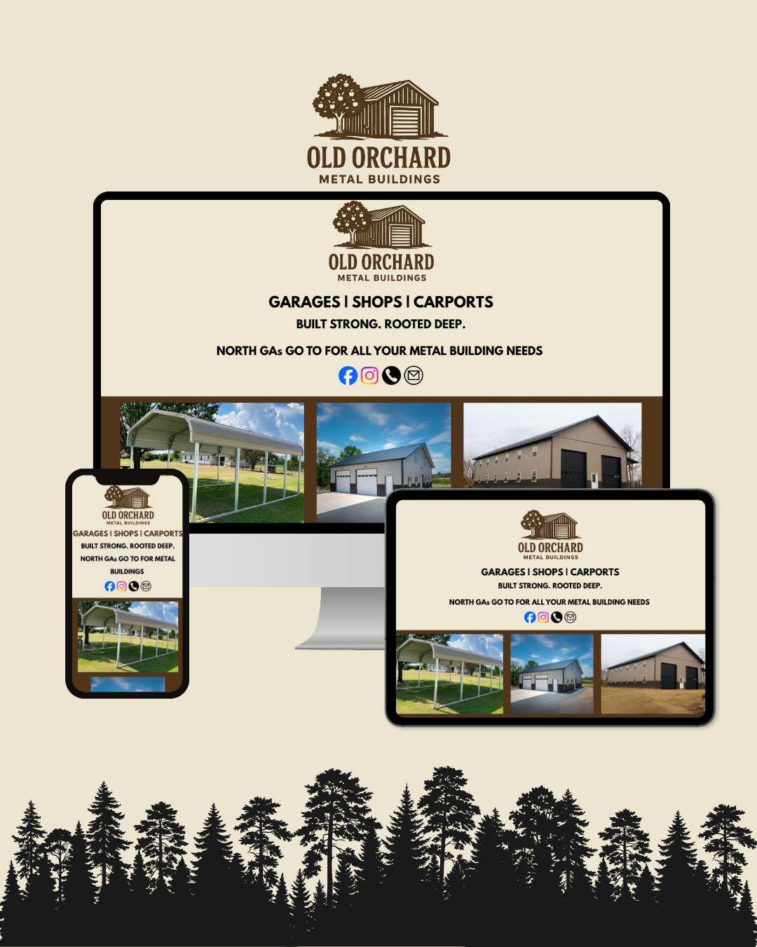 High-converting landing page design for a metal building contractor by Streamlined Solutions LLC.