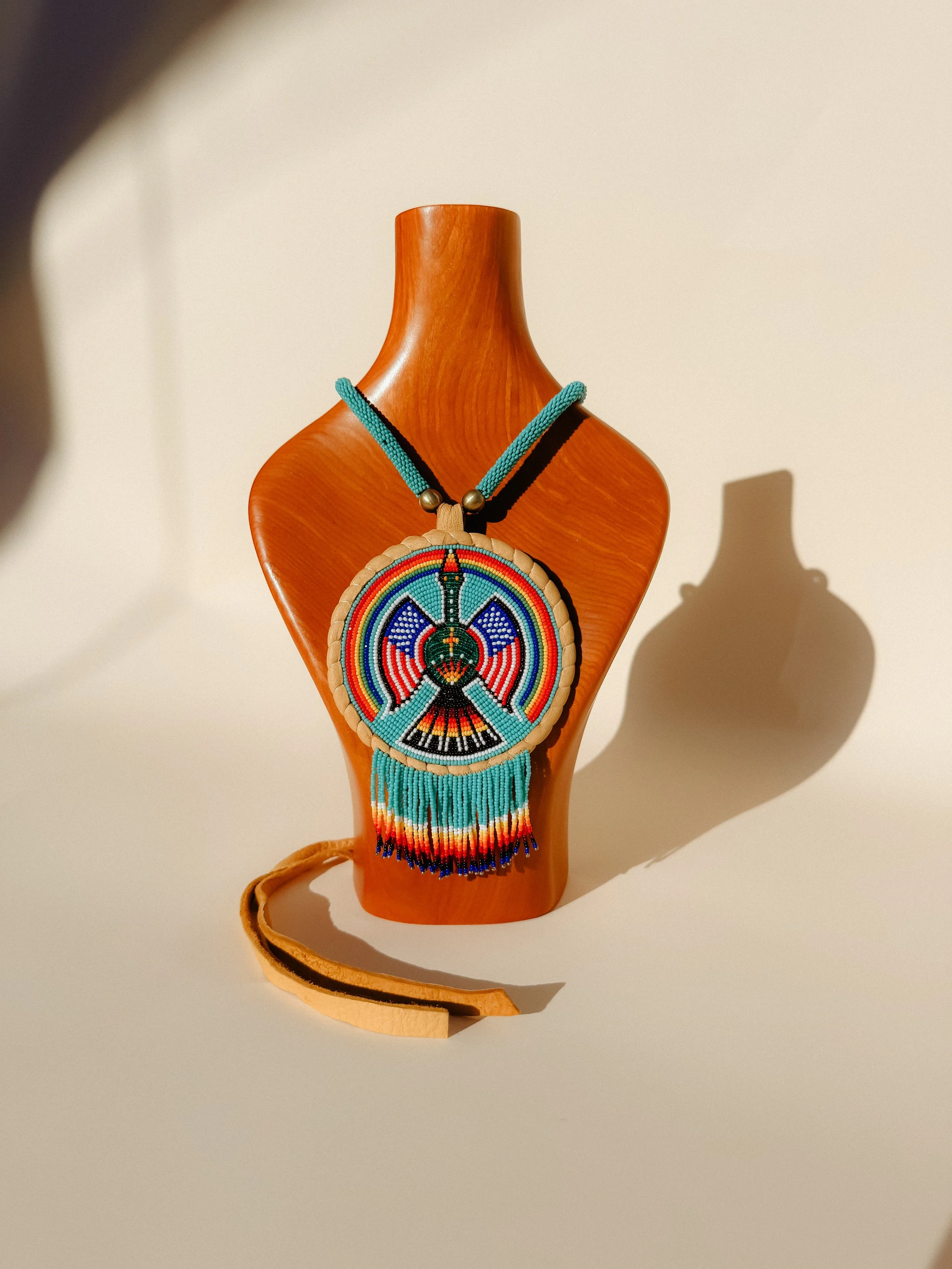 Beaded Waterbird Medallion