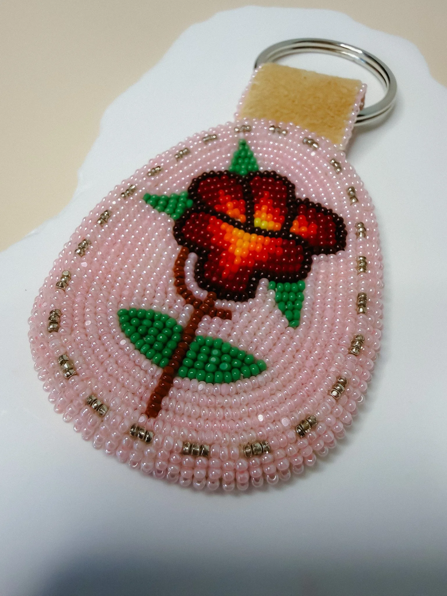 Beaded Floral Charm