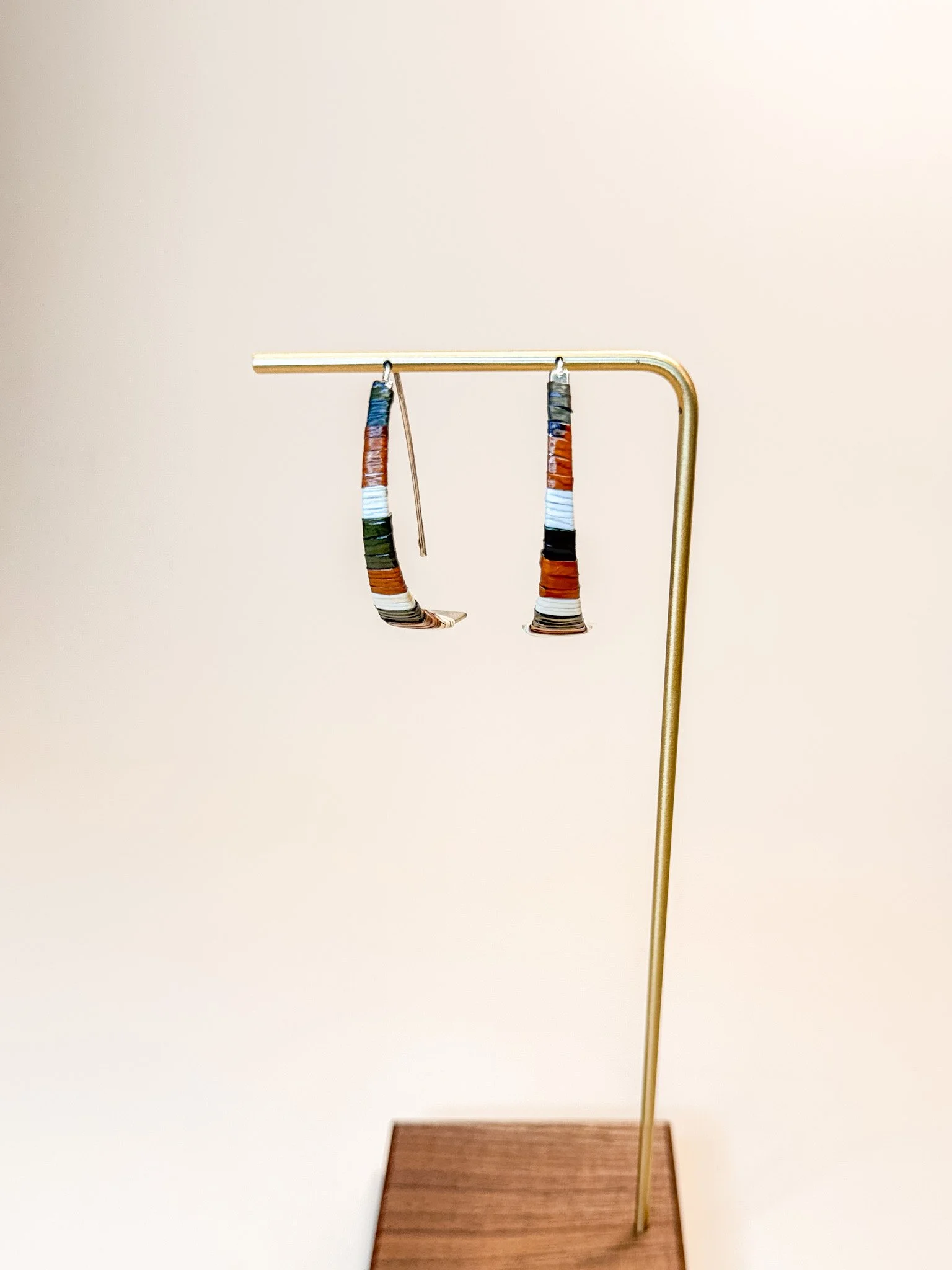 Silver & Porcupine Quill Wire Earrings