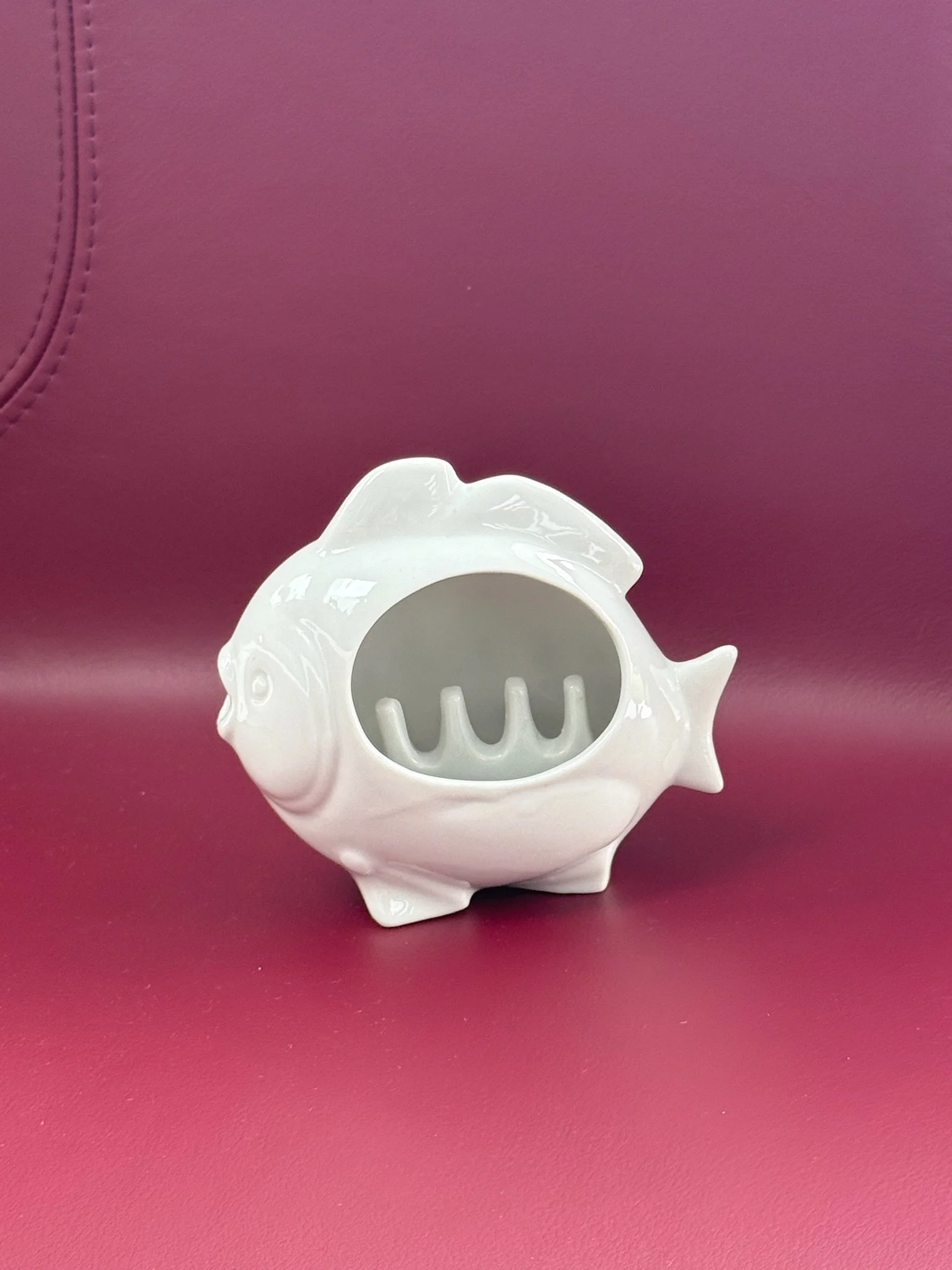 White Puffer Ash Tray - SOLD