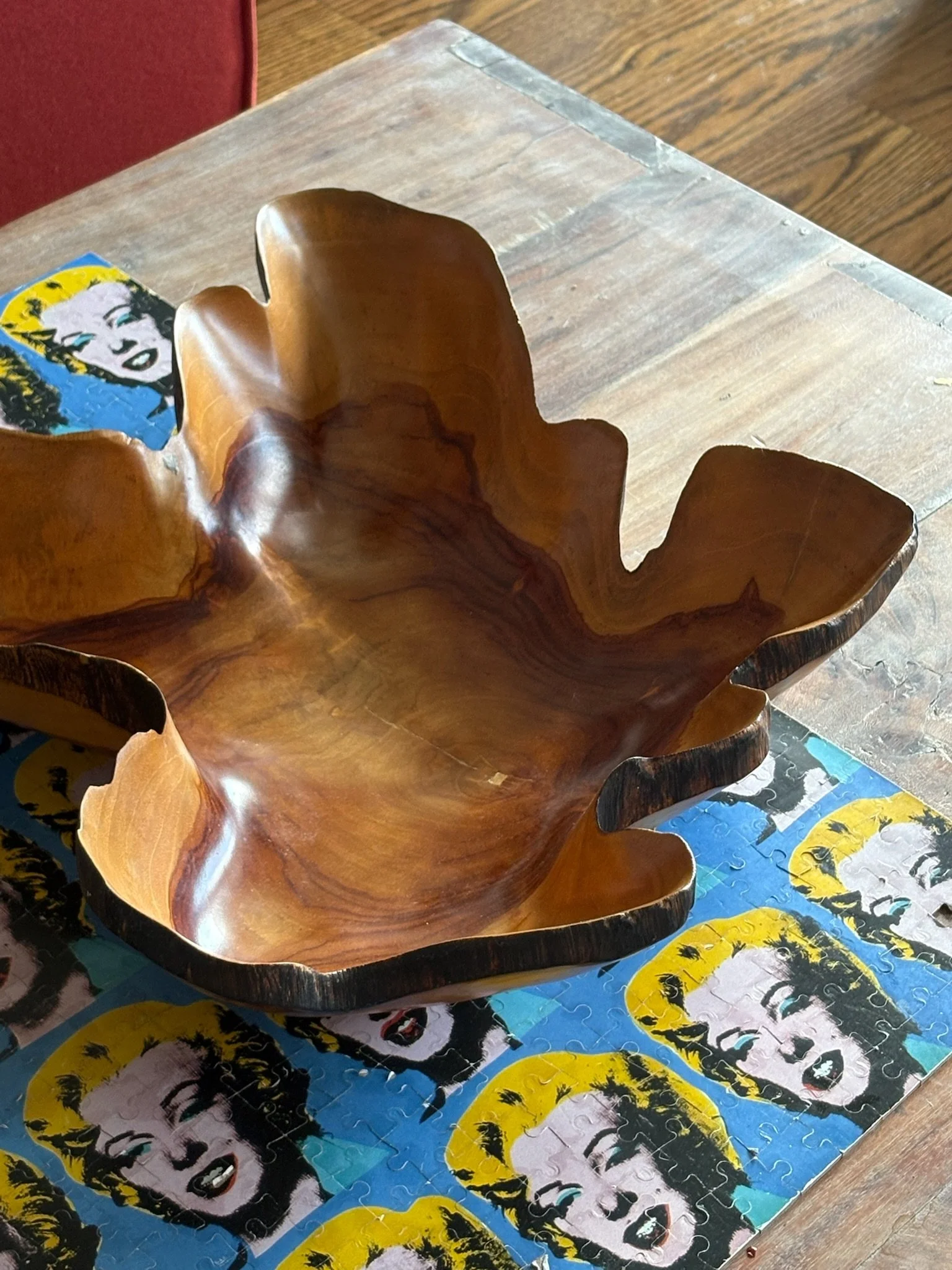 Hand-Carved Wooden Bowl 