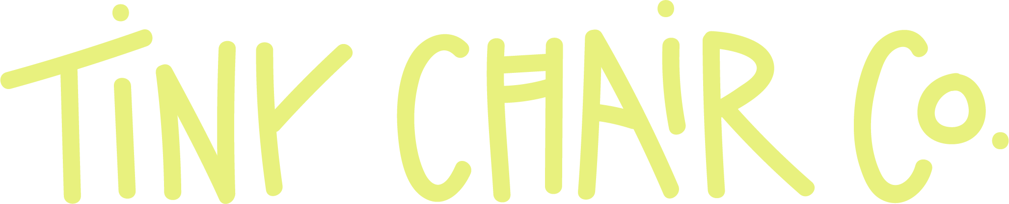 Tiny chair Co. logo in green.