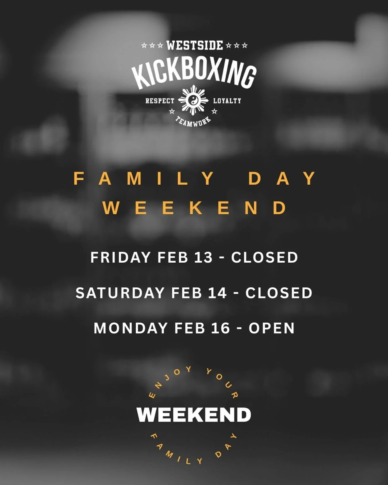 We&rsquo;ll be closed on the Family Day weekend but OPEN for Family Day Monday!!

Friday Feb 13 - closed
Saturday Feb 14 - closed
Monday Feb 16 - OPEN