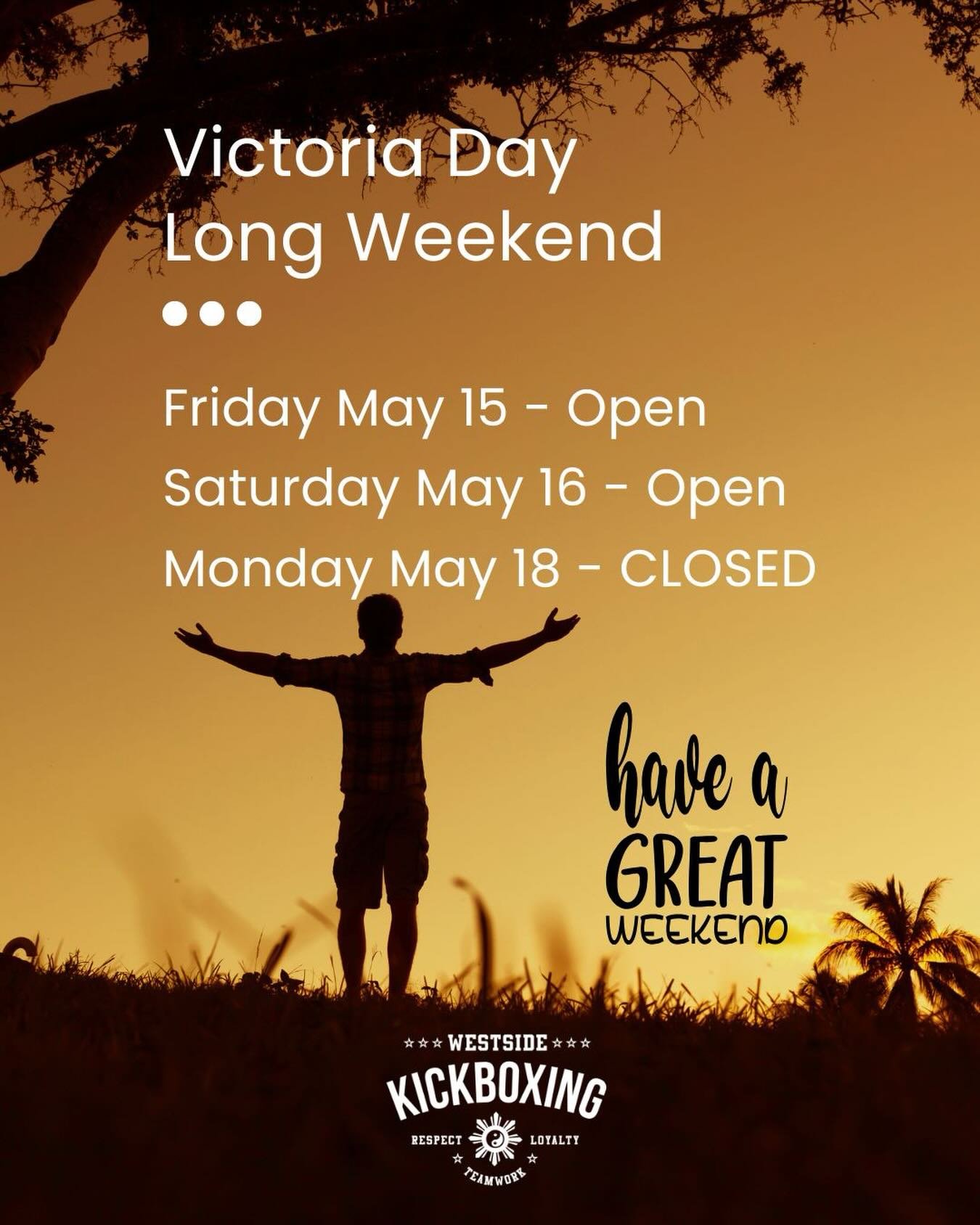 Long weekend coming up!!!