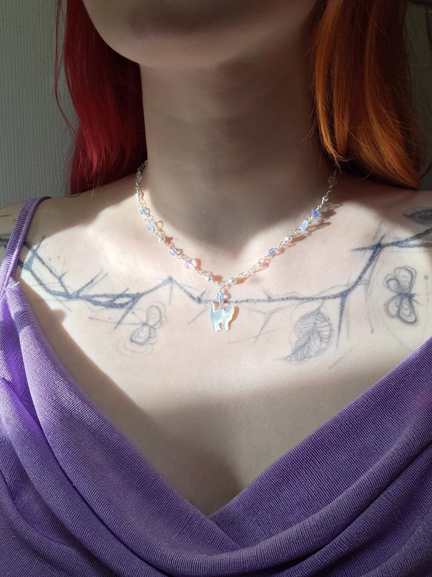 Beaded Cat Necklace