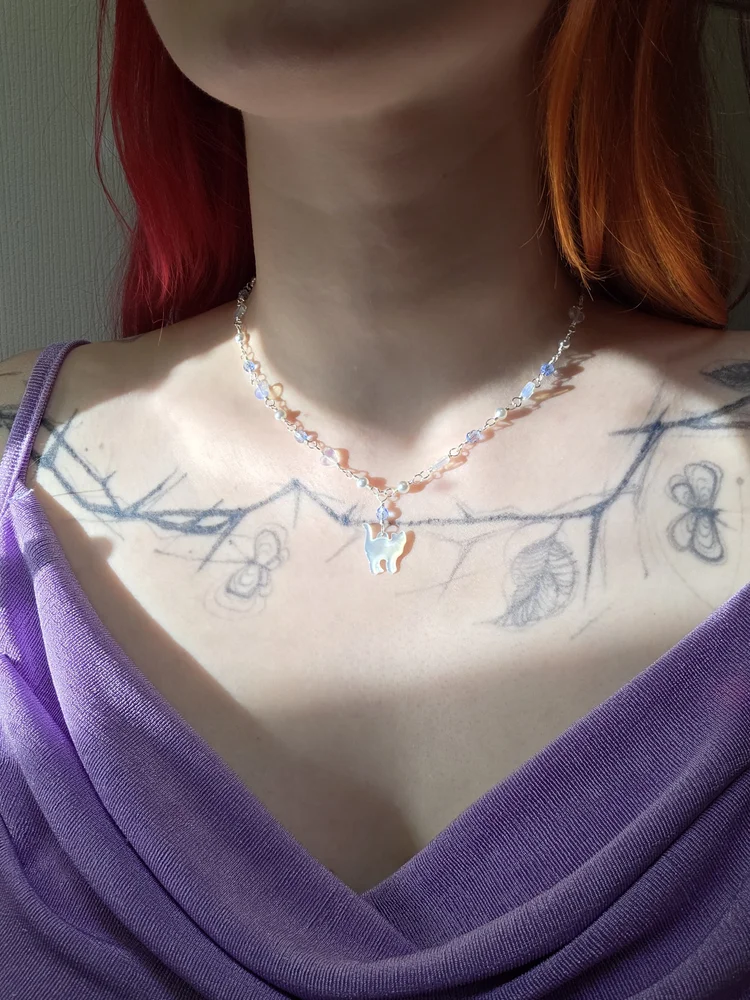 Beaded Cat Necklace